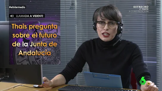 Thais Villas consulta a una vidente sobre el futuro de Andalucía: "Las cartas dicen que la Junta va a cambiar de jefa" Thais Villas consulta a una vidente sobre el futuro de Andalucía: "Las cartas dicen que la Junta va a cambiar de jefa"