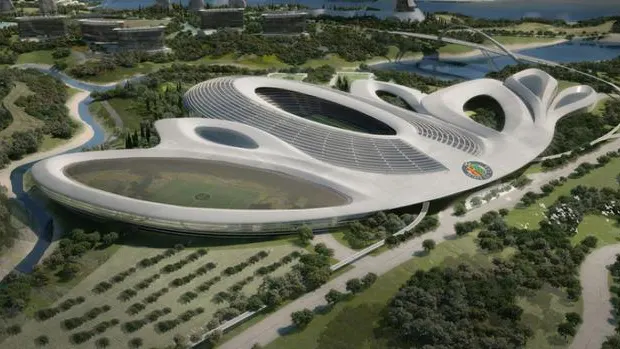 El escudo del Getafe, en el proyecto de 'Elysium City'