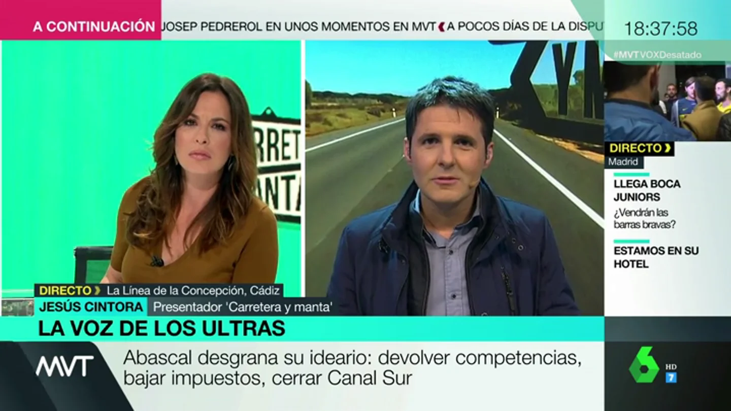 Jesús Cintora, sobre el auge de Vox: "Hay gente que culpa de sus problemas a los migrantes, pero les emplean como mano de obra barata para enriquecerse" Jesús Cintora, sobre el auge de Vox: "Hay gente que culpa de sus problemas a los migrantes, pero les emplean como mano de obra barata para enriquecerse"