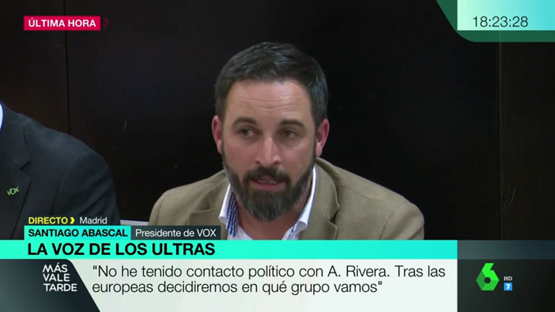 Santiago Abascal, a los medios de comunicación: "El derecho a la información se produce a pesar de ustedes"