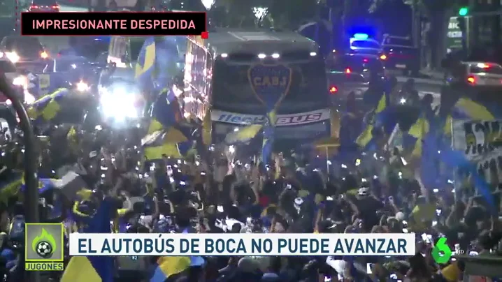 Brutal despedida al autobus de boca en Argentina