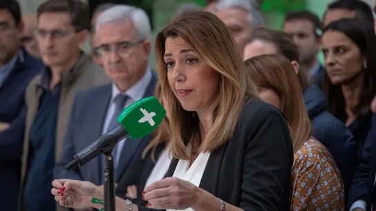 Susana Díaz en una rueda de prensa Susana Díaz en una rueda de prensa