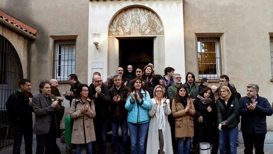 Diputados soberanistas del Parlament y activistas que hoy han iniciiado un ayuno de 24 horas Diputados soberanistas del Parlament y activistas que hoy han iniciiado un ayuno de 24 horas