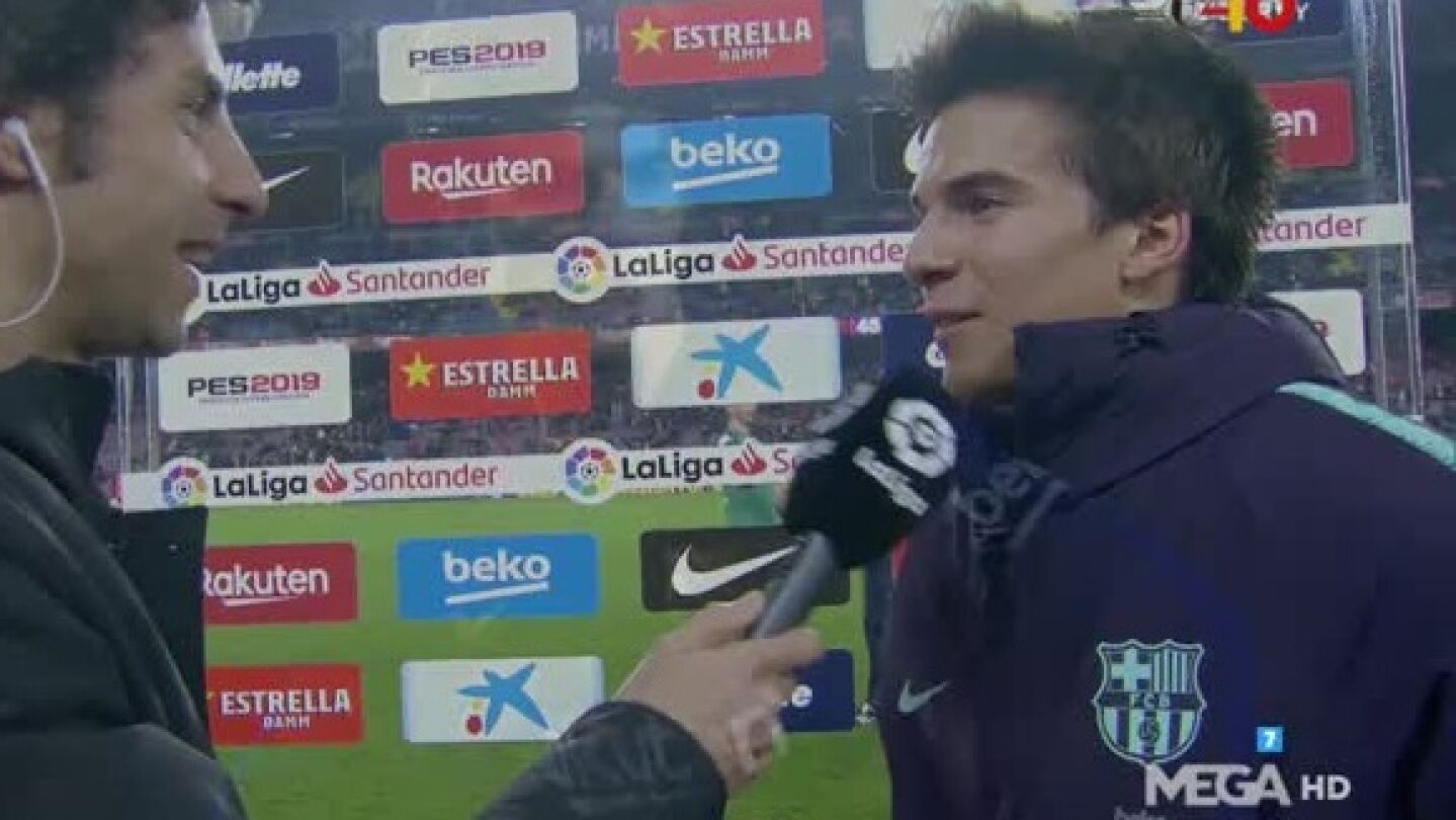 Riqui Puig tras su debut con el Bar&ccedil;a
