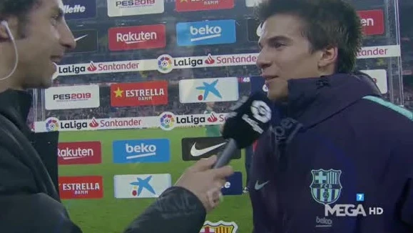 Riqui Puig tras su debut con el Barça