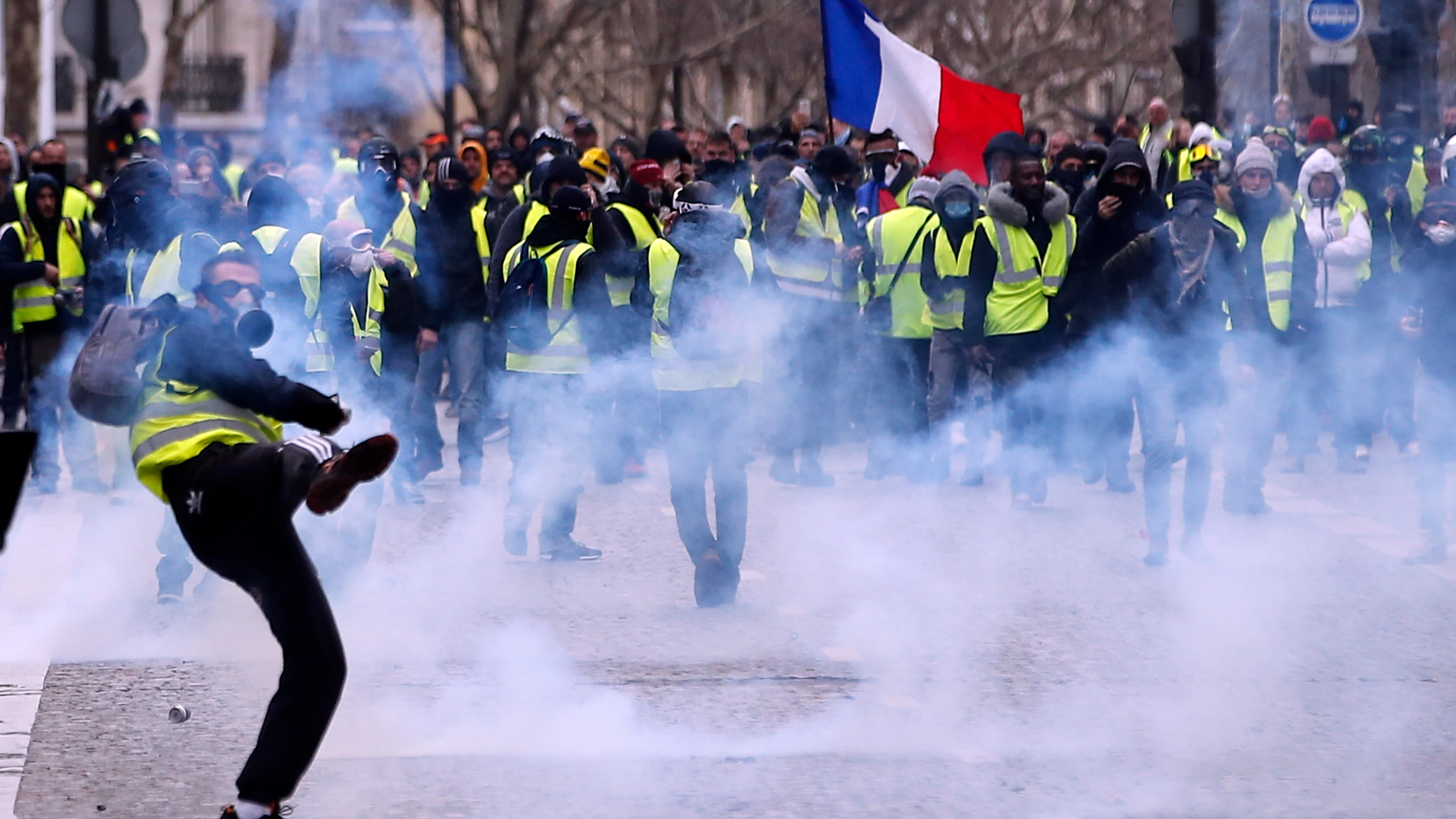 Los 'chalecos amarillos' en las calles de París