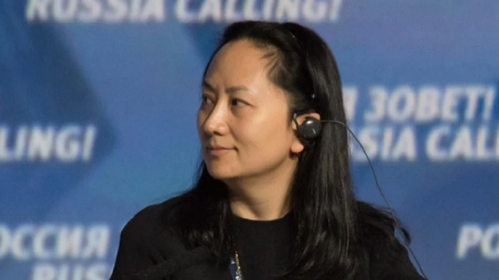 Imagen de la directora financiera de Huawei, Wanzhou Meng