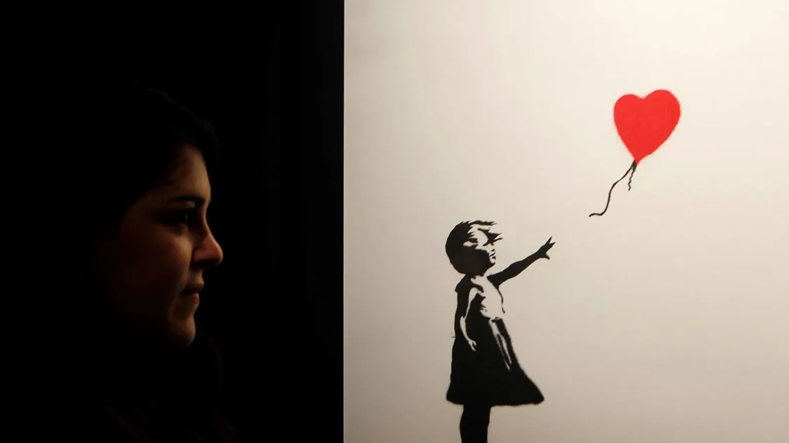 Una de las más de 70 obras de Bansky procedentes de colecciones privadas