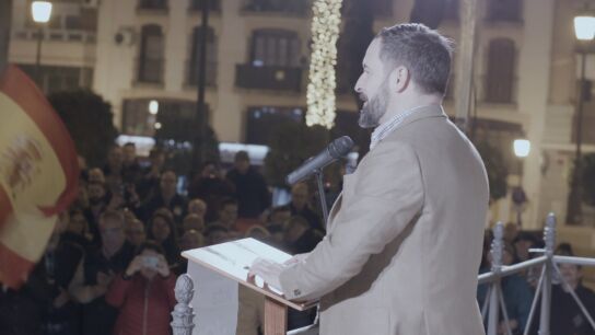 Santiago Abascal en un acto electoral