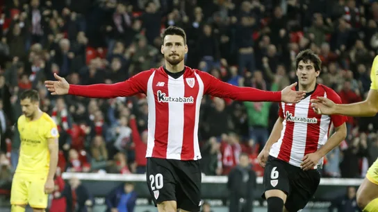 Aduriz celebra su gol contra el Girona Aduriz celebra su gol contra el Girona