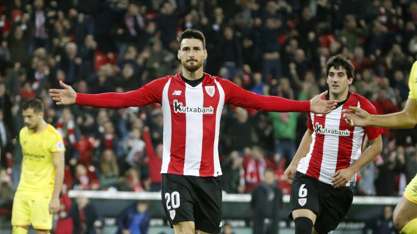 Aduriz celebra su gol contra el Girona