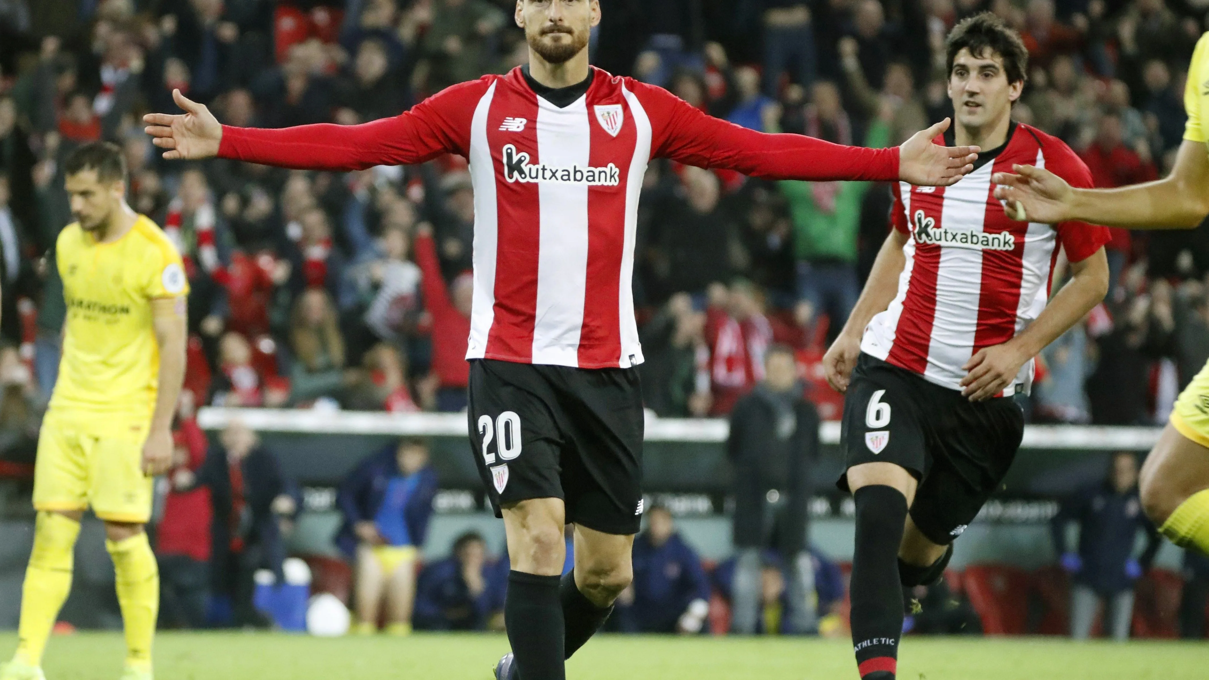 Aduriz celebra su gol contra el Girona