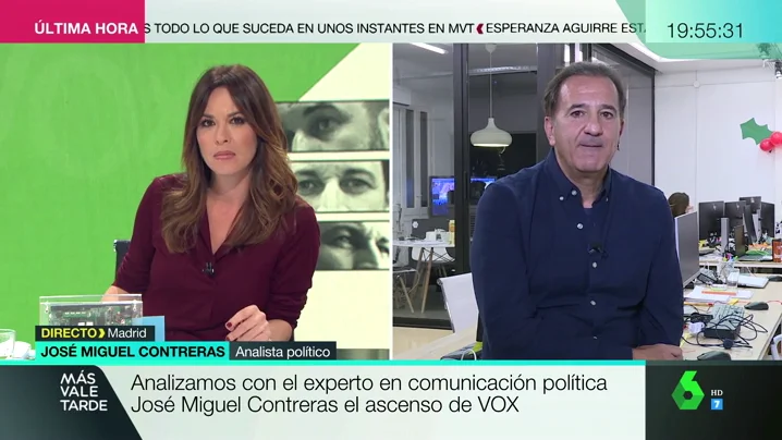 José Miguel contreras analiza el ascenso de Vox: "El PP tiene un dilema complicado de comunicación con Vox y Ciudadanos"