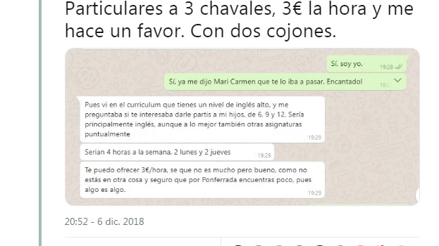 La oferta de trabajo que recibió el joven