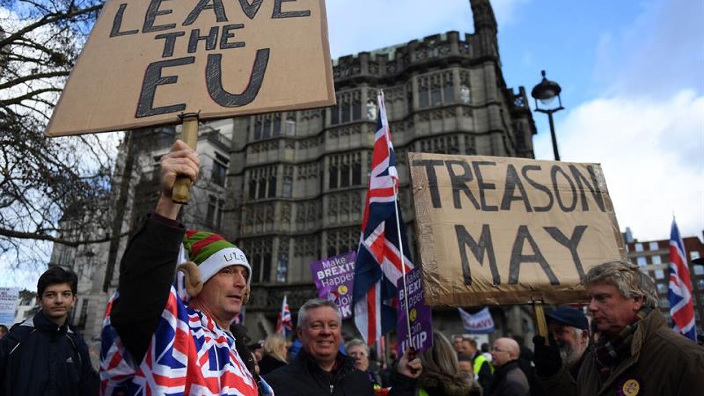 Manifestaci&oacute;n en Reino Unido por el Brexit