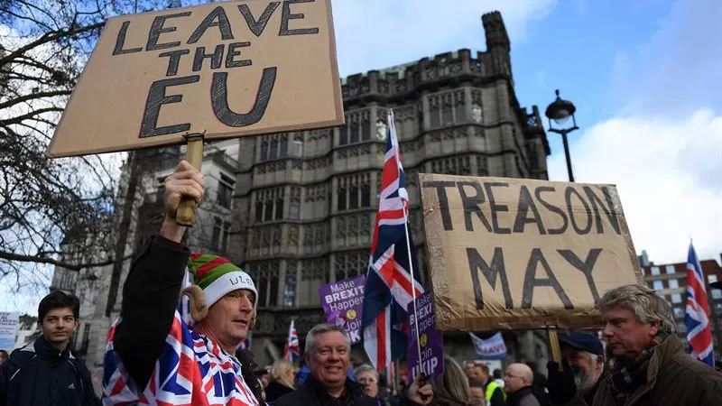 Manifestación en Reino Unido por el Brexit