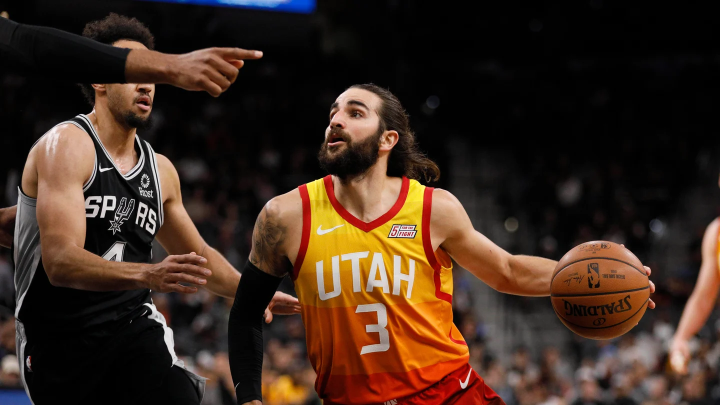 Ricky Rubio en el partido de los Utah Jazz vs San Antonio Spurs Ricky Rubio en el partido de los Utah Jazz vs San Antonio Spurs