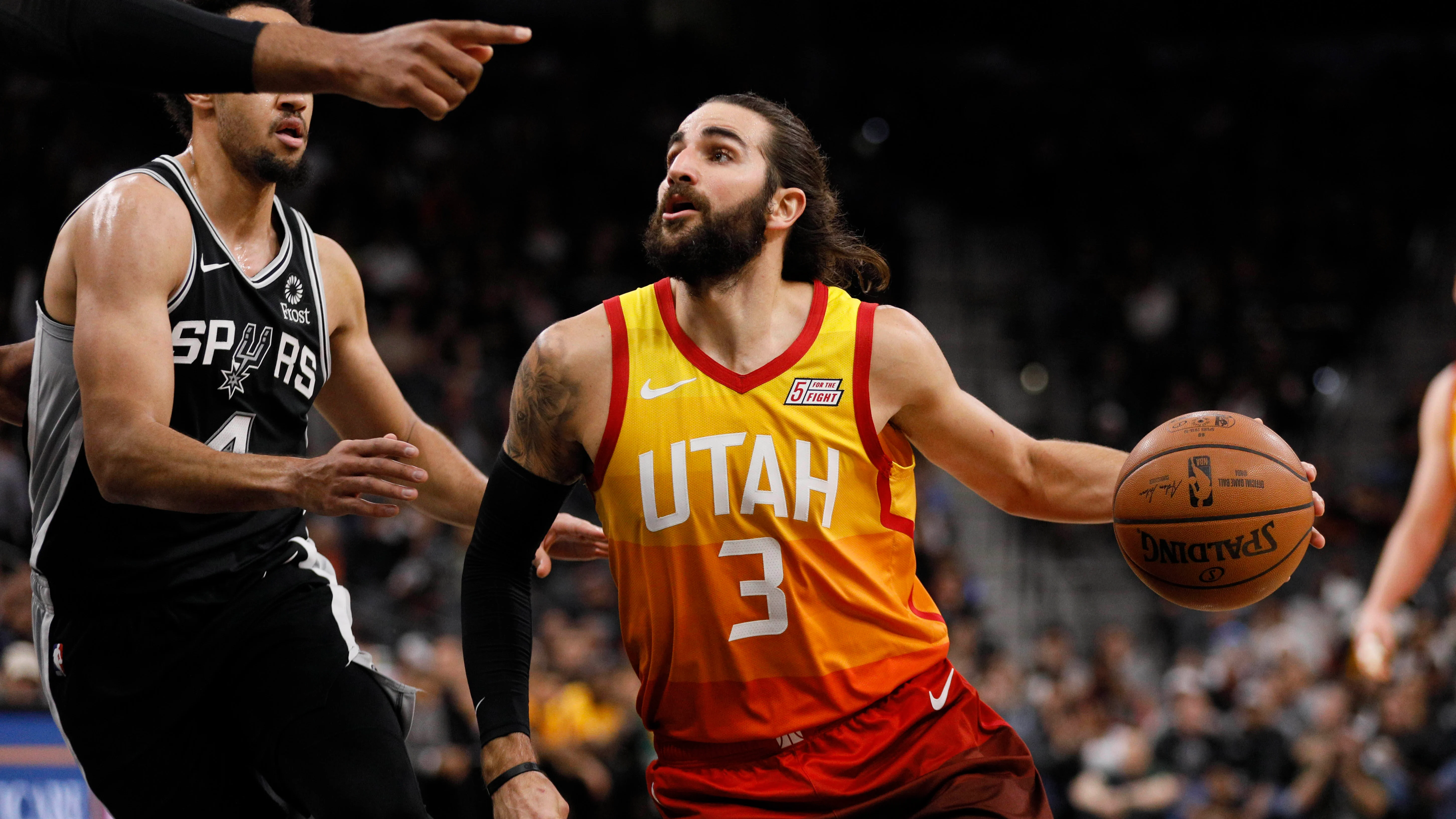 Ricky Rubio en el partido de los Utah Jazz vs San Antonio Spurs