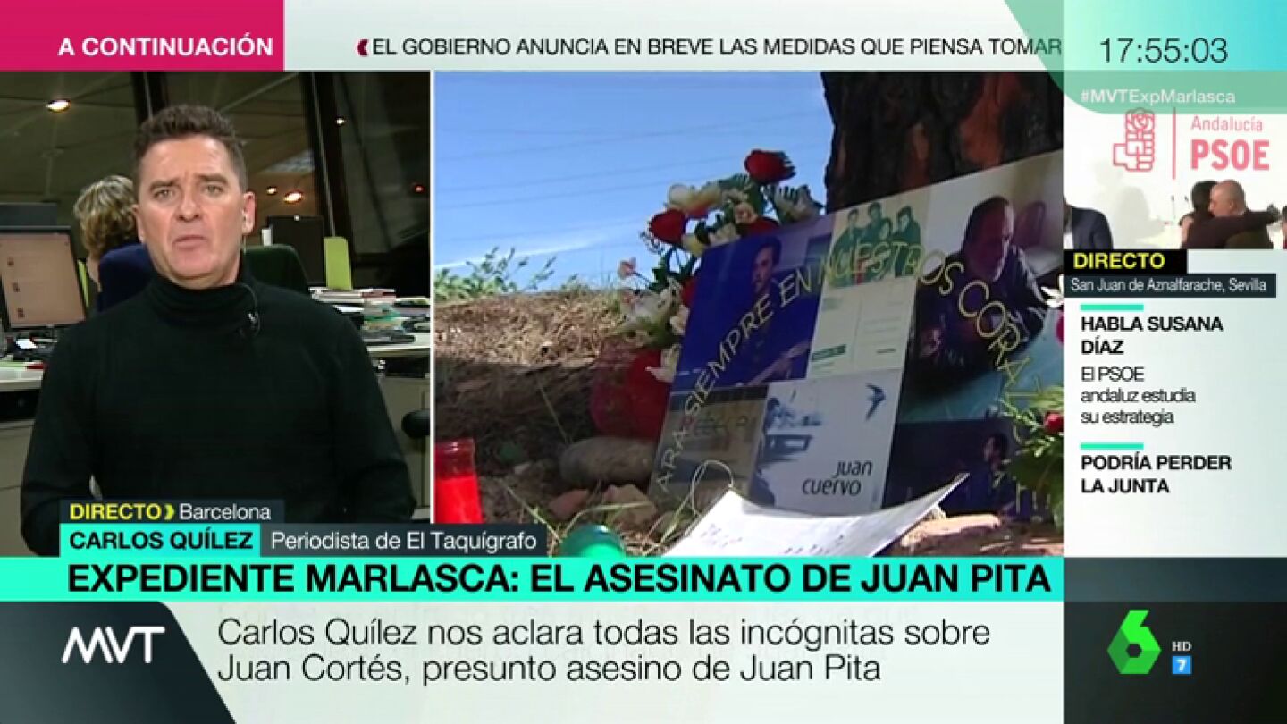 Carlos Qu&iacute;lez, sobre el asesinato de Juan Pita: "Era un hombre querido. Se hizo una caba&ntilde;a porque no quer&iacute;a molestar"