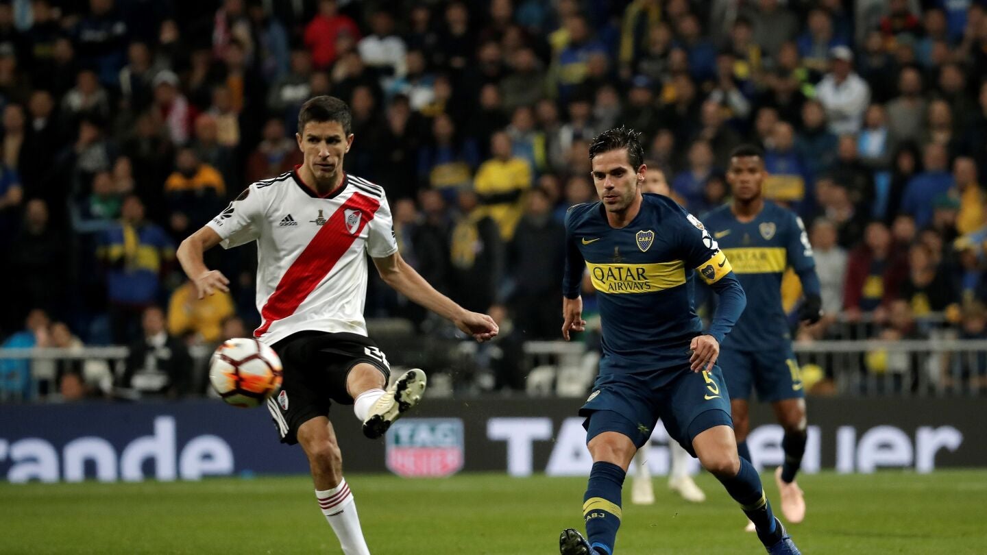 Gago, durante el River-Boca