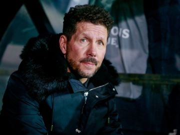 Simeone, en el partido contra el Brujas Simeone, en el partido contra el Brujas