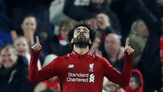 Mohamed Salah celebra su gol con el Liverpool Mohamed Salah celebra su gol con el Liverpool