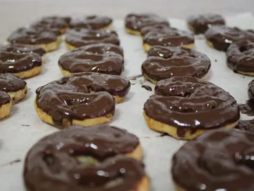 Deliciosas palmeras de chocolate Deliciosas palmeras de chocolate