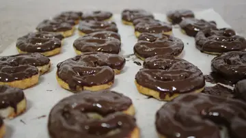 Deliciosas palmeras de chocolate Deliciosas palmeras de chocolate