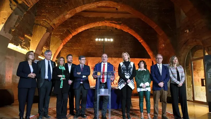 El presidente de Aragón, Javier Lambán, preside la reunión del Consejo de Gobierno de Aragón