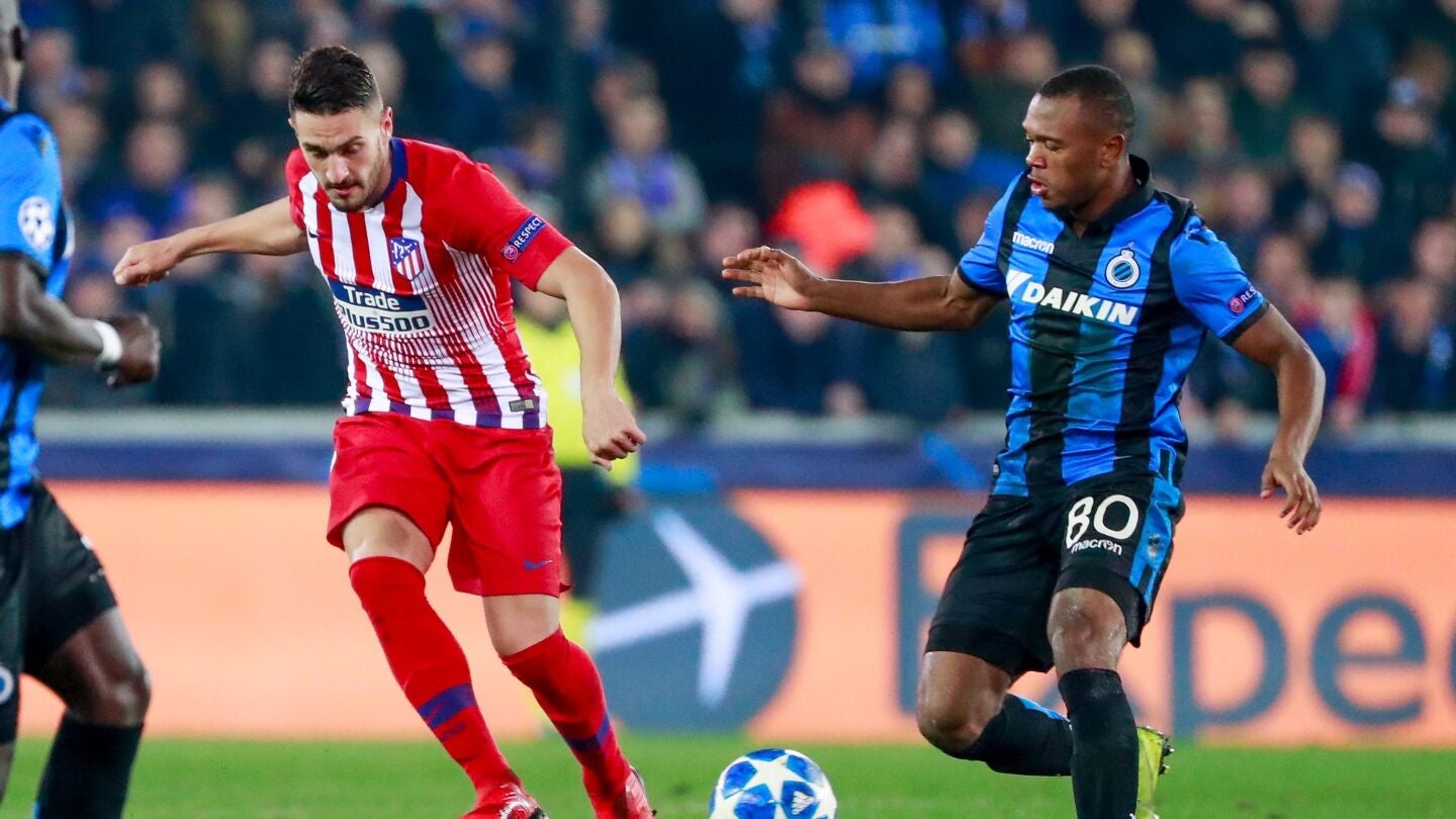 Koke, en acci&oacute;n en el partido contra el Brujas