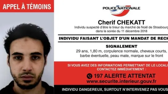 Cherif Chekatt, sospechoso del tiroteo de Estrasburgo Cherif Chekatt, sospechoso del tiroteo de Estrasburgo