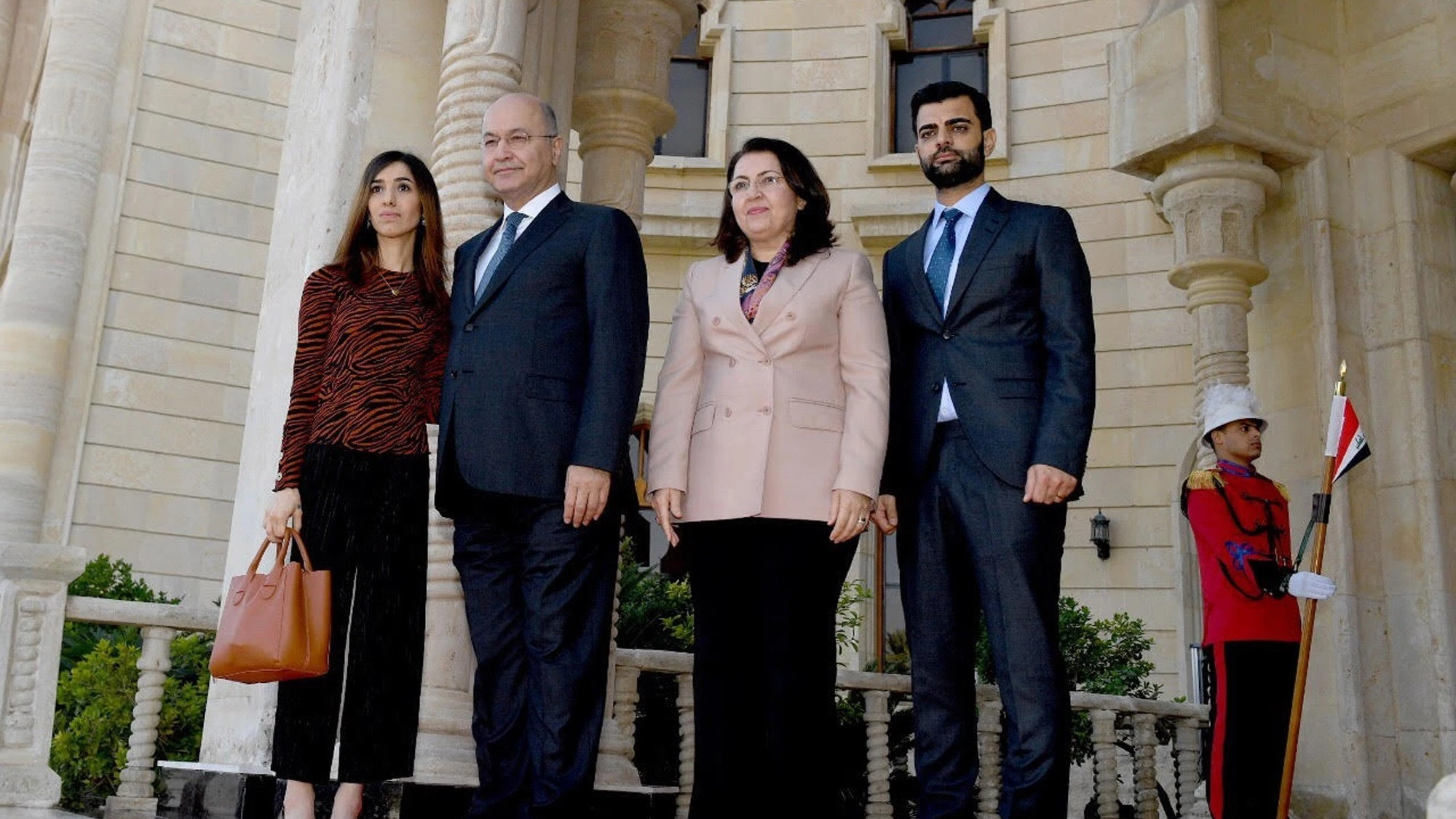 El presidente de Irak, Barham Saleh, y la nobel de la Paz Nadia Murad