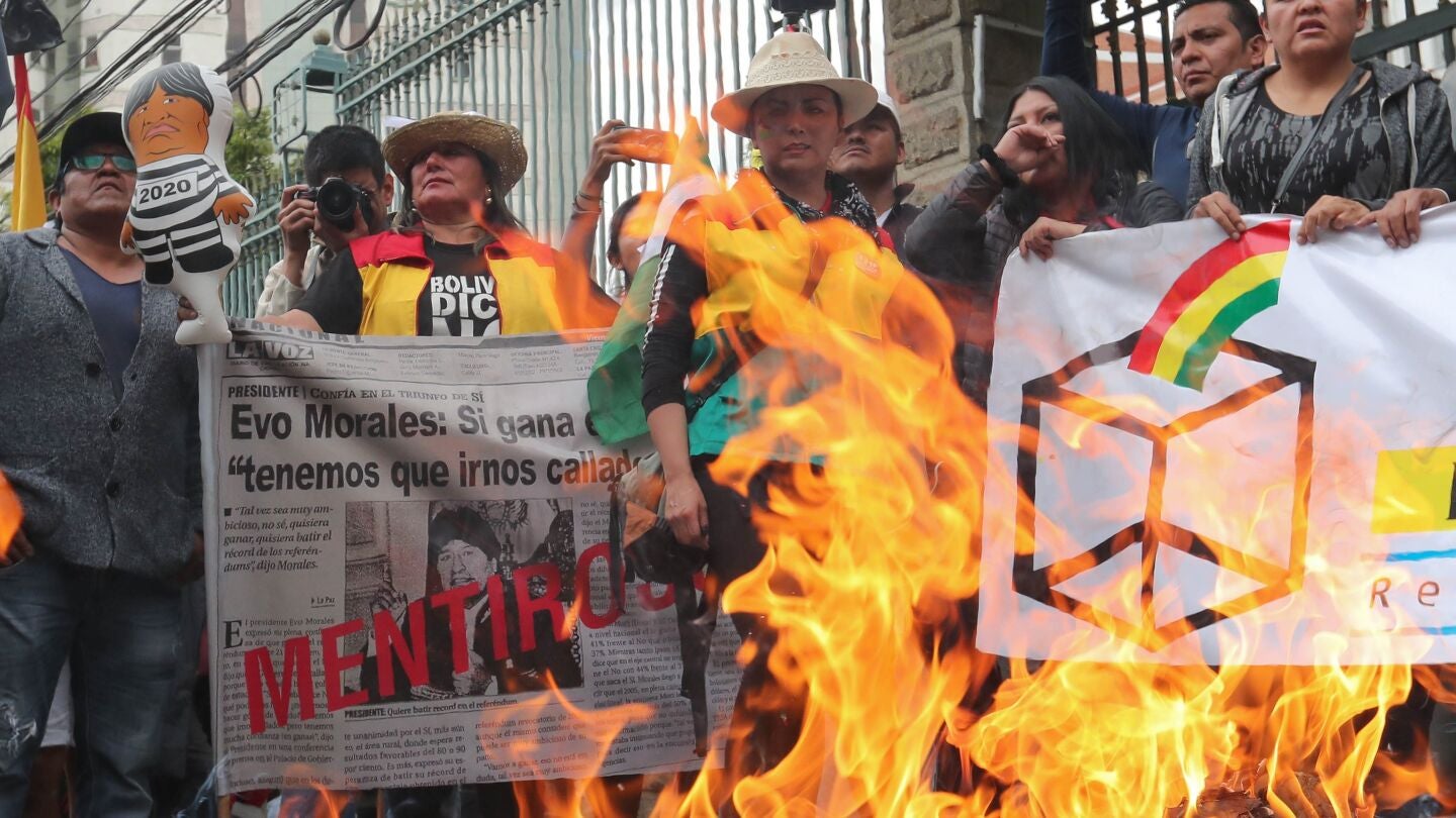 Las agrupaciones bolivianas contrarias a la reelecci&oacute;n de Evo Morales