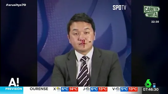 El incidente de un presentador en plena información sobre la NBA El incidente de un presentador en plena información sobre la NBA