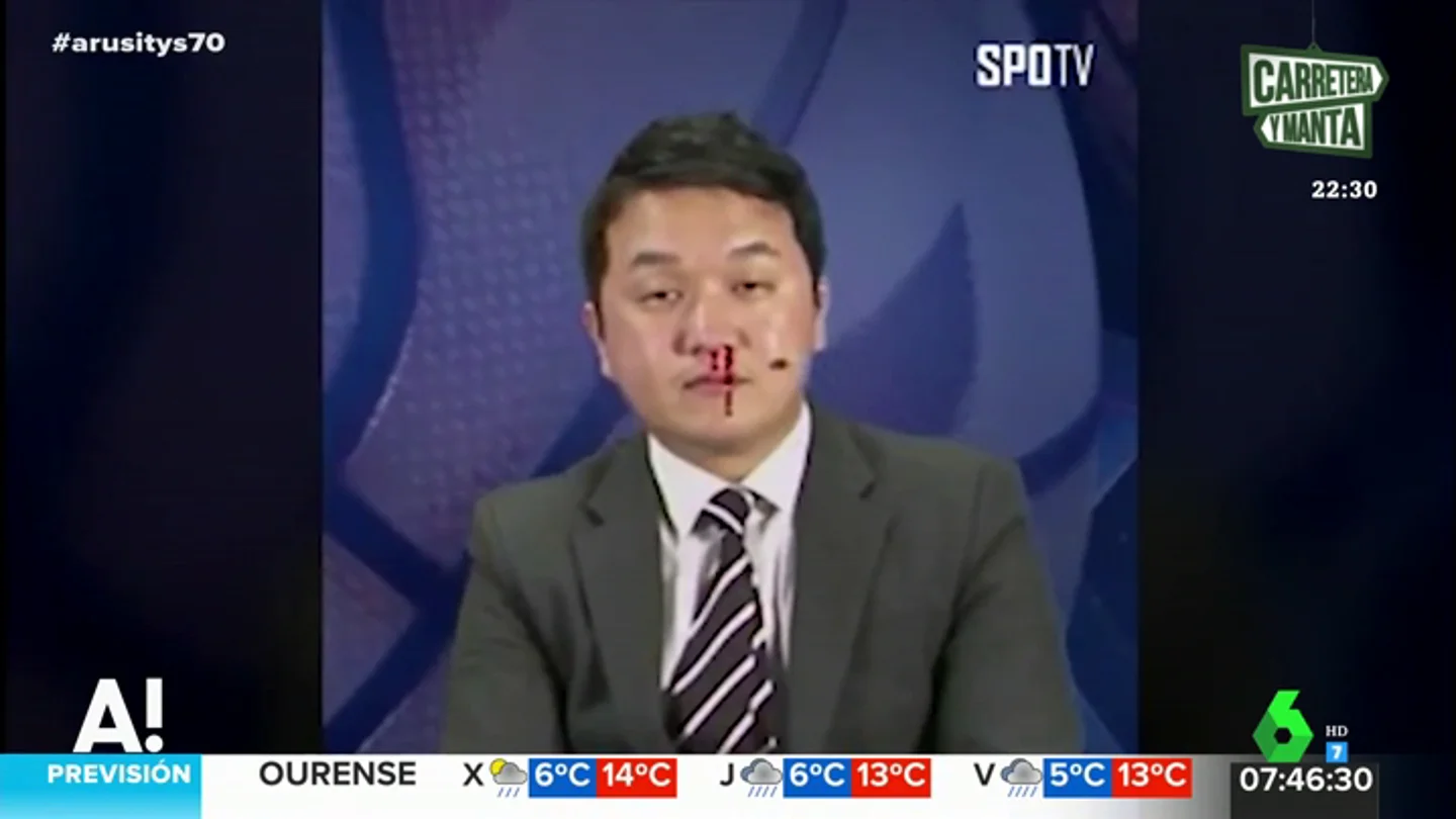El incidente de un presentador en plena información sobre la NBA El incidente de un presentador en plena información sobre la NBA