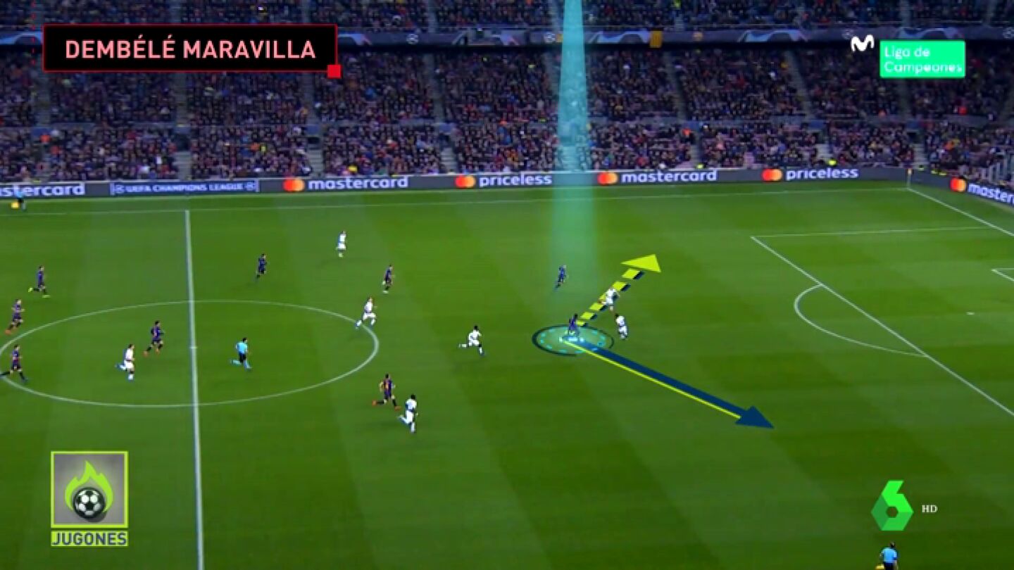 Demb&eacute;l&eacute; hizo olvidar su indisciplina con una gol con galopada espectacular