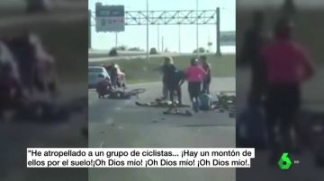 La desgarradora llamada de una conductora tras atropellar a 14 ciclistas en Florida: "¡Dios mío! Hay un montó de ellos en el suelo"