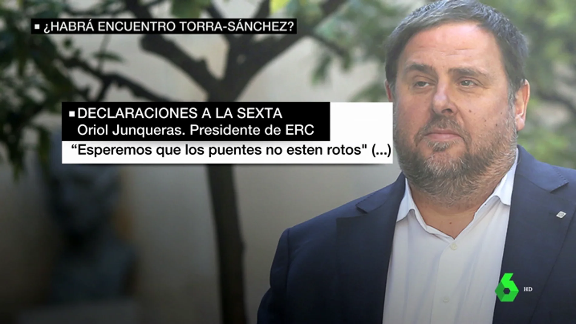 Oriol Junqueras habla con laSexta