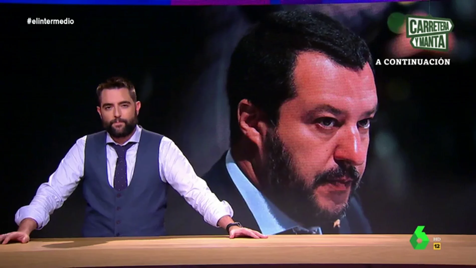 Dani Mateo analiza la felicitación de Salvini a Vox: "Vox ha sido felicitado por toda la gente chunga de Europa"