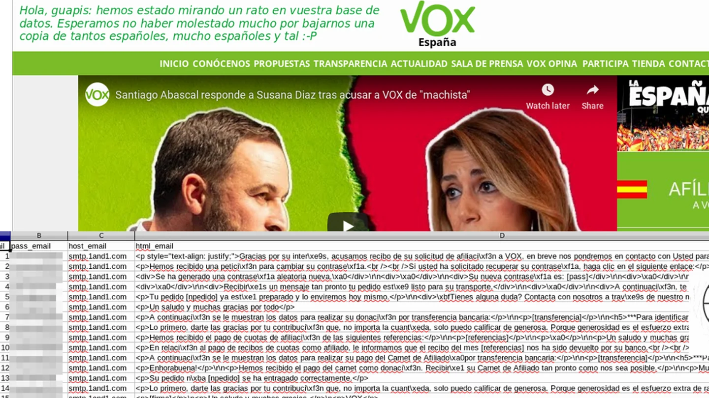 Imagen del tuit de La Nueve informando del hackeo a la web de Vox Imagen del tuit de La Nueve informando del hackeo a la web de Vox