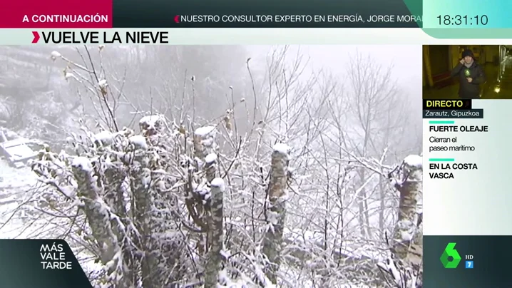 Las sorprendentes imágenes que dejan las nevadas tras la llegada de la borrasca Flora