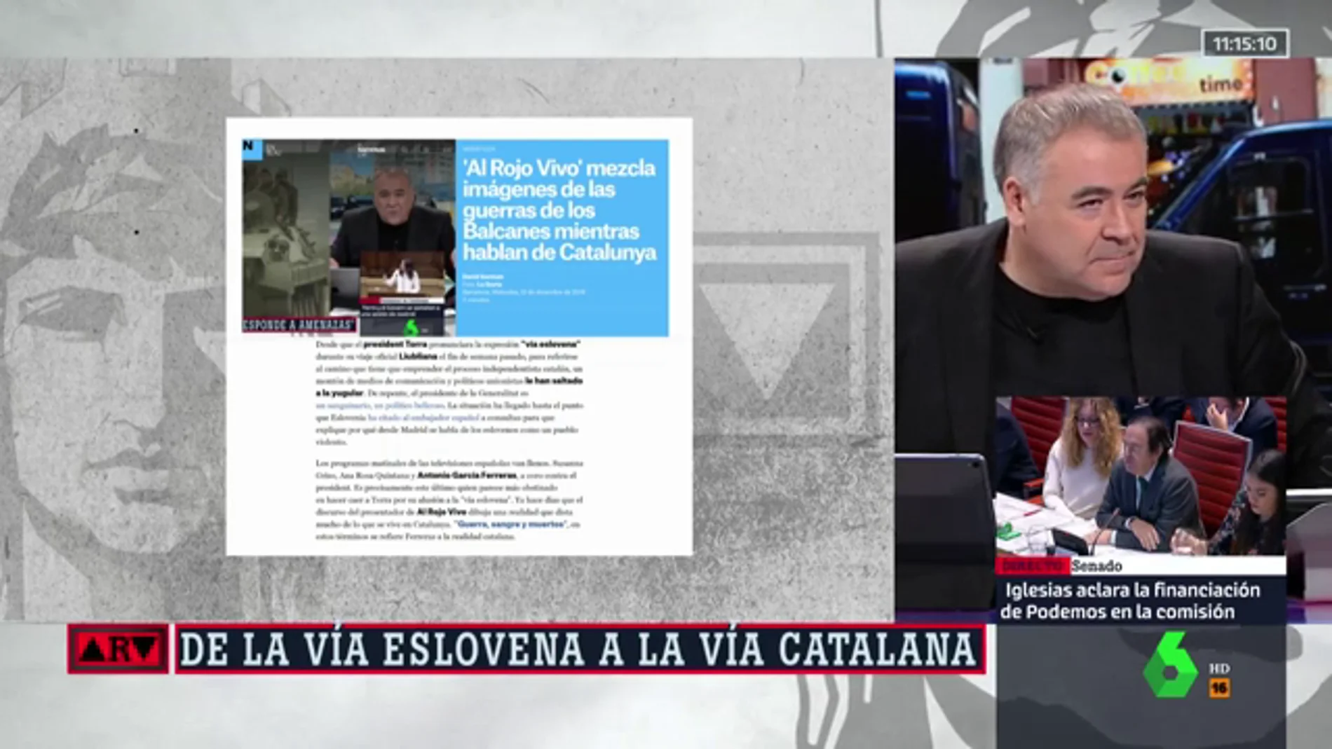 La respuesta de Ferreras a los ataques de los "muñequitos mediáticos de José Luis Moreno" que maneja Puigdemont