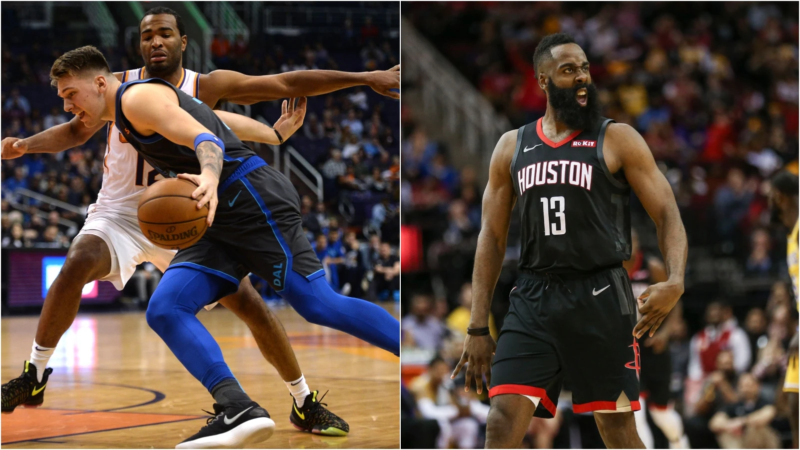 Luka Doncic y James Harden, en acción con Dallas y Hosuton