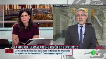 El 'dardo' de Llamazares a Garzón: "No voy a establecer un diálogo con alguien que utiliza el insulto y la descalificación"