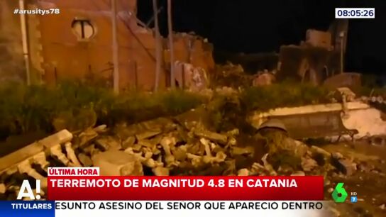 Un terremoto de magnitud 4,8 en Sicilia deja una decena de heridos y da&ntilde;os materiales