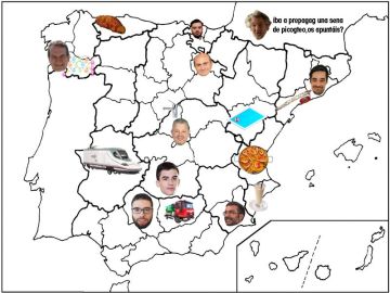 Mapa de Twitter con los principales tópicos y memes por provincias Mapa de Twitter con los principales tópicos y memes por provincias