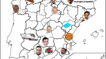 Mapa de Twitter con los principales tópicos y memes por provincias
