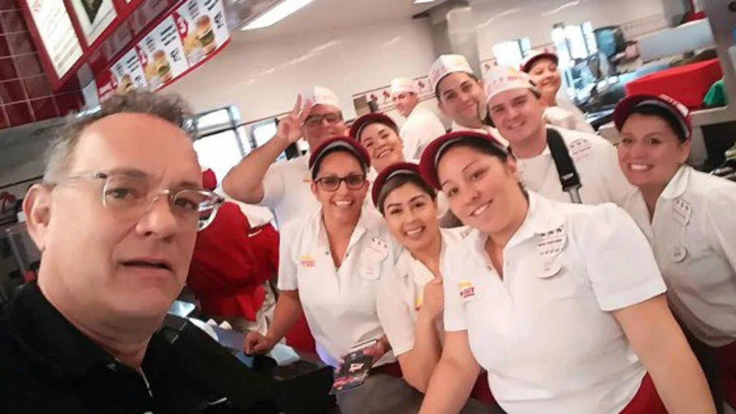 Tom Hanks en la hamburguesería Tom Hanks en la hamburguesería