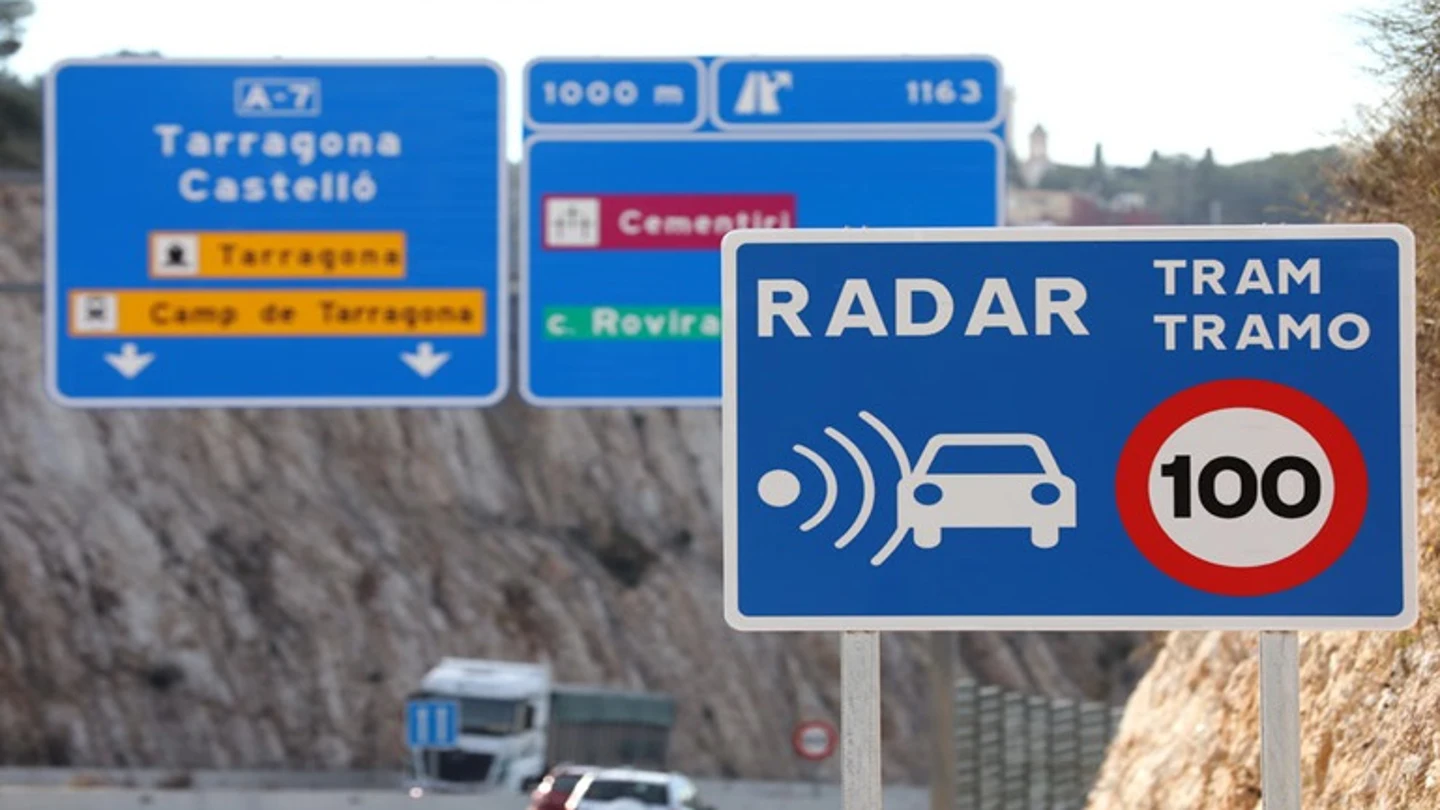 Radar de tramo Radar de tramo en la A-7