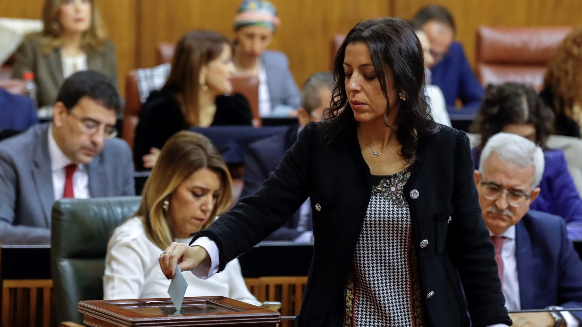 La diputada almeriense de Ciudadanos Marta Bosquet, que ha sido elegida presidenta de la Cámara autonómica